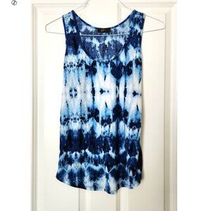 Ladies Blue Tie Dye Yoga Racerback Style Tank Top